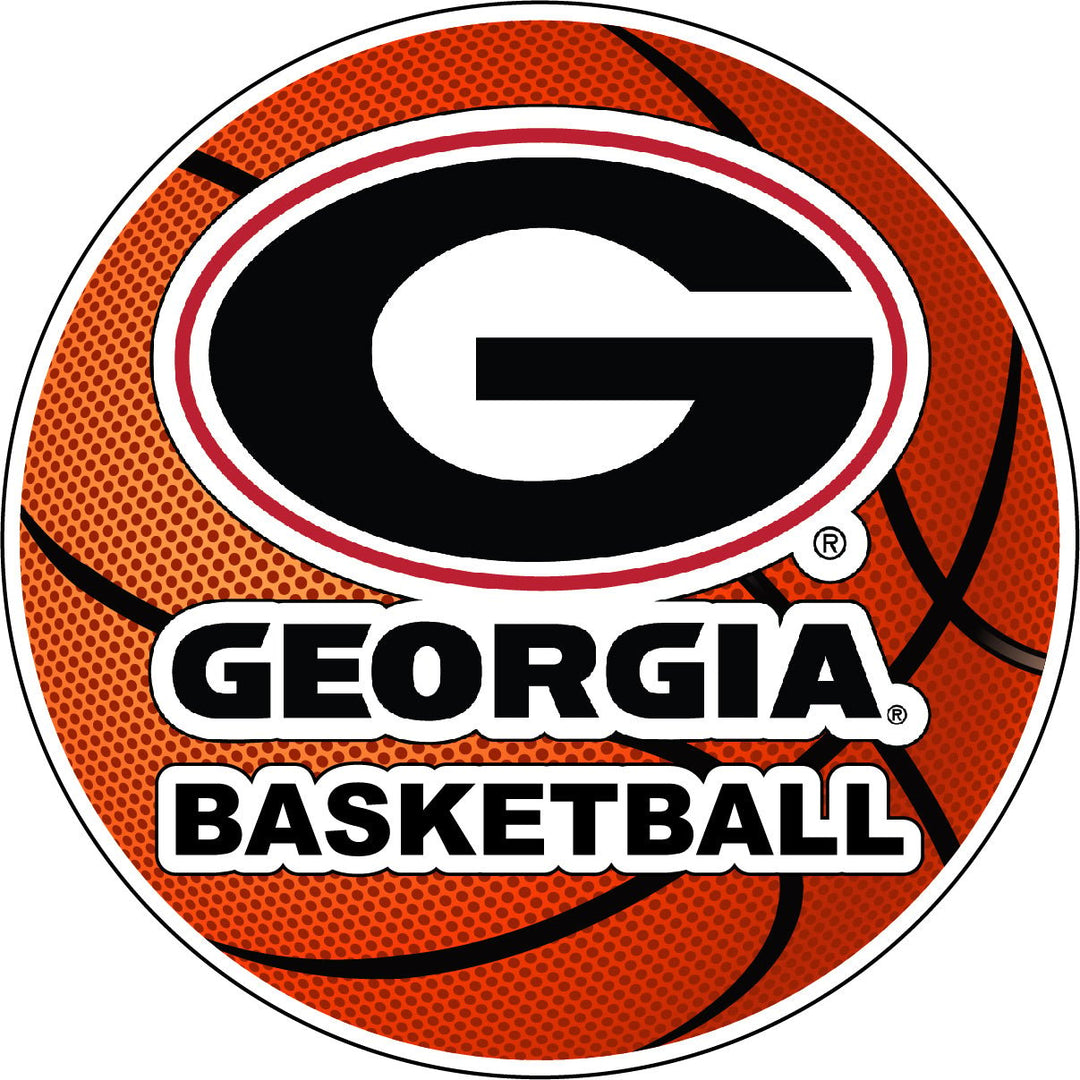 Georgia Bulldogs 4-Inch Round Basketball NCAA Hoops Pride Vinyl Decal Sticker Image 1