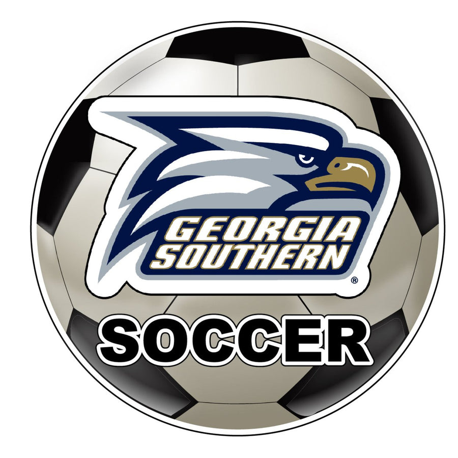 Georgia Southern Eagles 4-Inch Round Soccer Ball NCAA Soccer Passion Vinyl Sticker Image 1