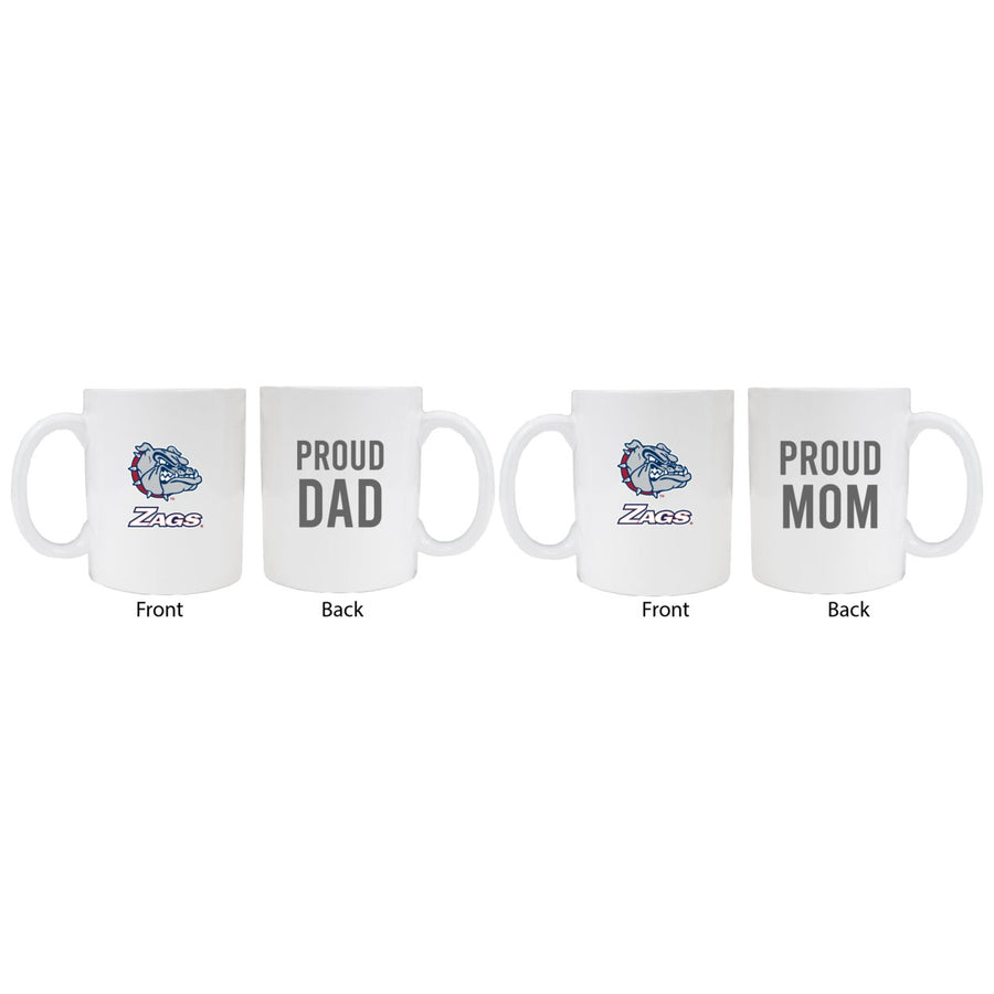 Gonzaga Bulldogs Proud Mom And Dad White Ceramic Coffee Mug 2 pack (White) Image 1