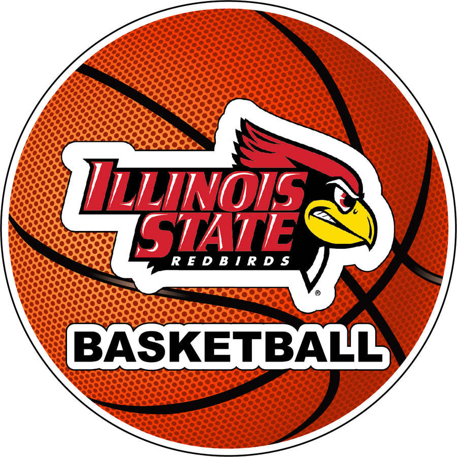 Illinois State Redbirds 4-Inch Round Basketball NCAA Hoops Pride Vinyl Decal Sticker Image 1