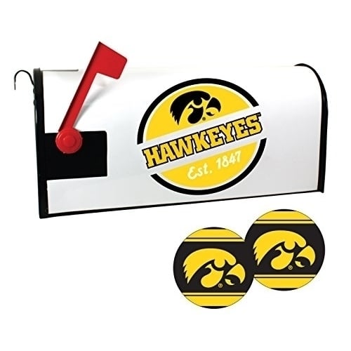 R and R Imports Iowa Hawkeyes Magnetic Mailbox Cover and Sticker Set Image 1