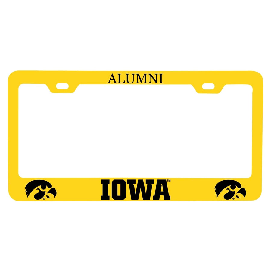 NCAA Iowa Hawkeyes Alumni License Plate Frame - Colorful Heavy Gauge Metal, Officially Licensed Image 1