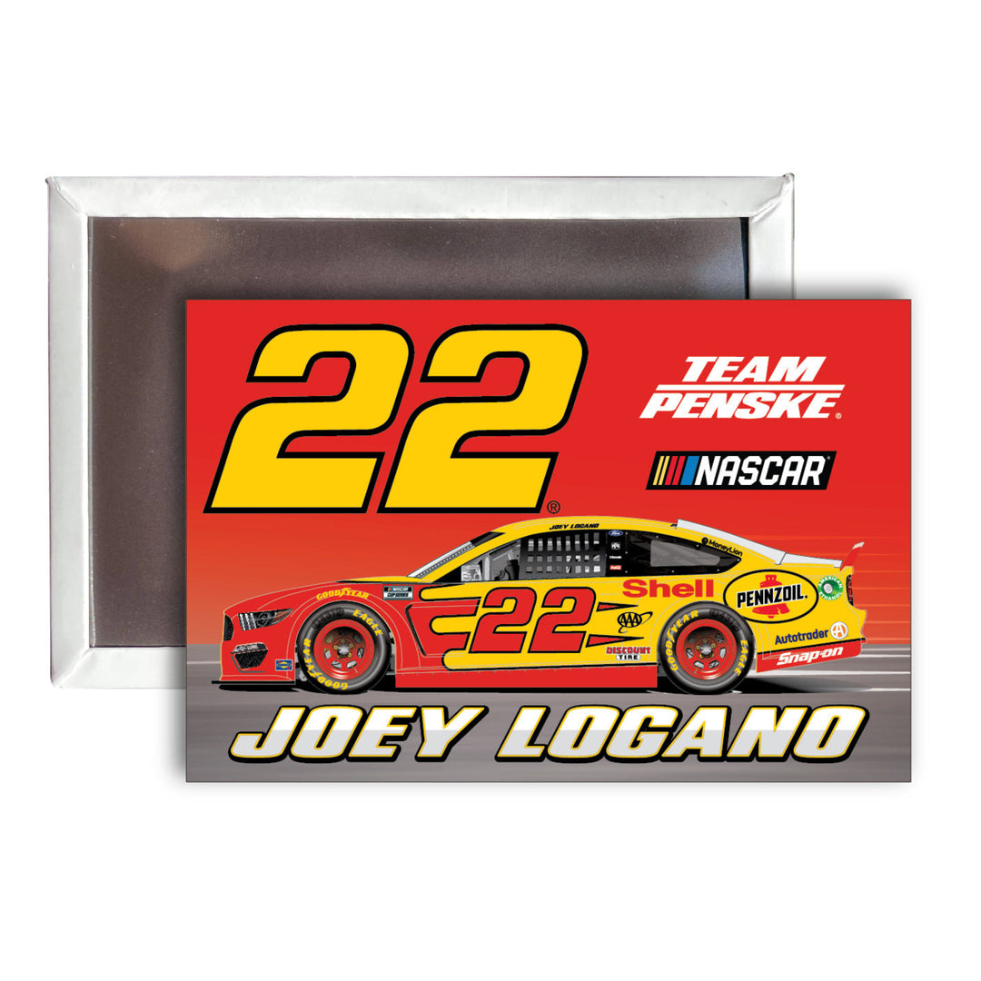 R and R Imports Joey Logano 22 Nascar 2x3-Inch Fridge Magnet 4-PackNew for 2021 Image 1