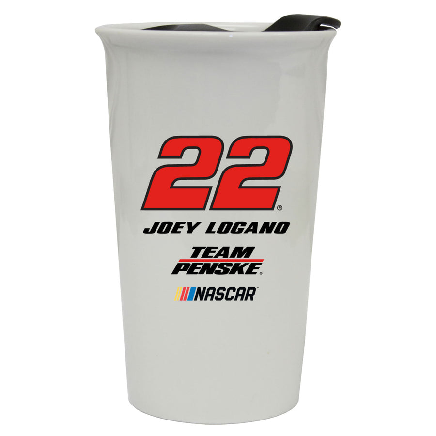 R and R Imports Joey Logano 22 NASCAR Double Walled Ceramic Tumbler for 2020 Image 1