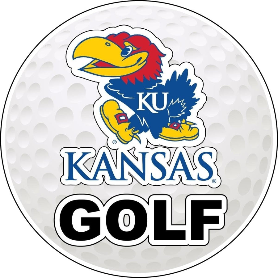 Kansas Jayhawks 4-Inch Round Golf NCAA Fairway Fervor Vinyl Decal Sticker Image 1