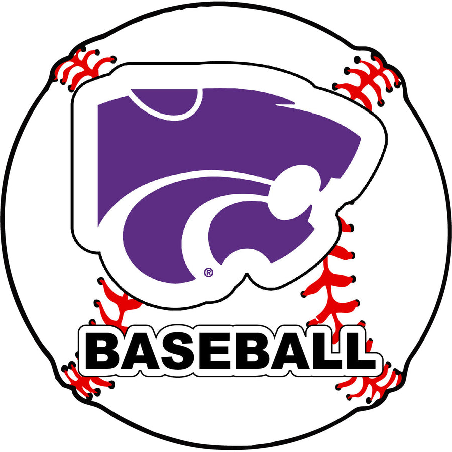 Kansas State Wildcats 4-Inch Round Baseball NCAA Passion Vinyl Decal Sticker Image 1