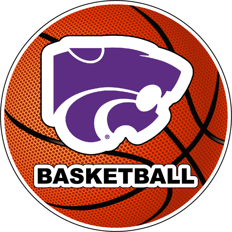 Kansas State Wildcats 4-Inch Round Basketball NCAA Hoops Pride Vinyl Decal Sticker Image 1