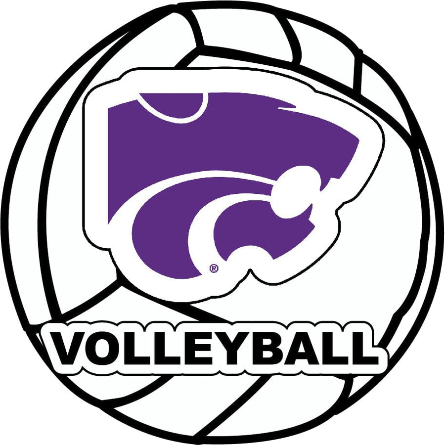 Kansas State Wildcats 4-Inch Round Volleyball NCAA Vinyl Decal Sticker for Fans, Students, and Alumni Image 1