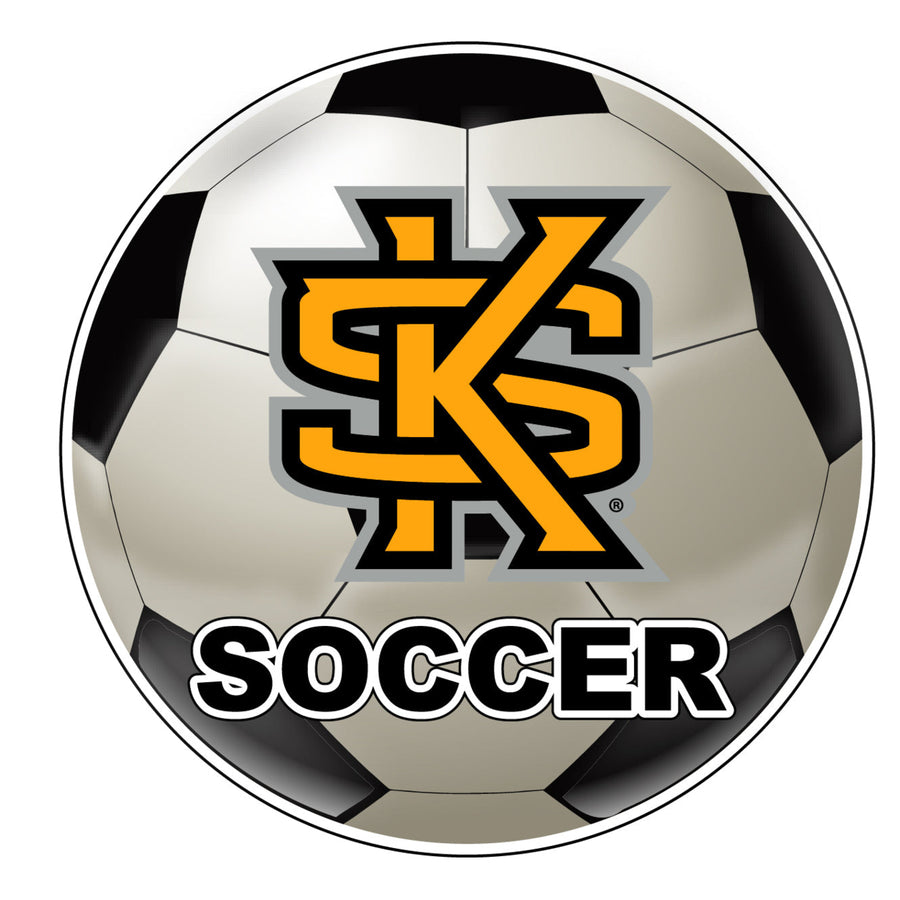 Kennesaw State University 4-Inch Round Soccer Ball NCAA Soccer Passion Vinyl Sticker Image 1