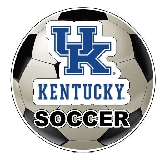 Kentucky Wildcats 4-Inch Round Soccer Ball NCAA Soccer Passion Vinyl Sticker Image 1