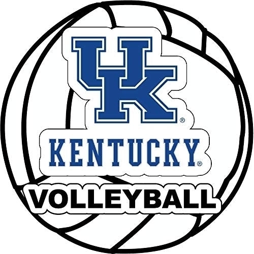 Kentucky Wildcats 4-Inch Round Volleyball NCAA Vinyl Decal Sticker for Fans, Students, and Alumni Image 1