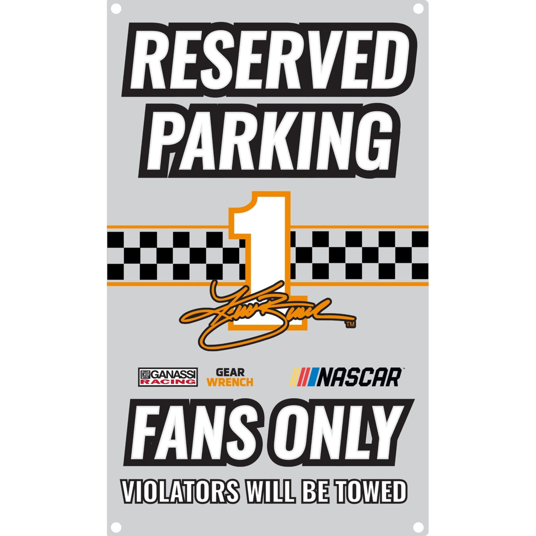 R and R Imports Kurt Busch 1 No Parking Metal Sign Image 1