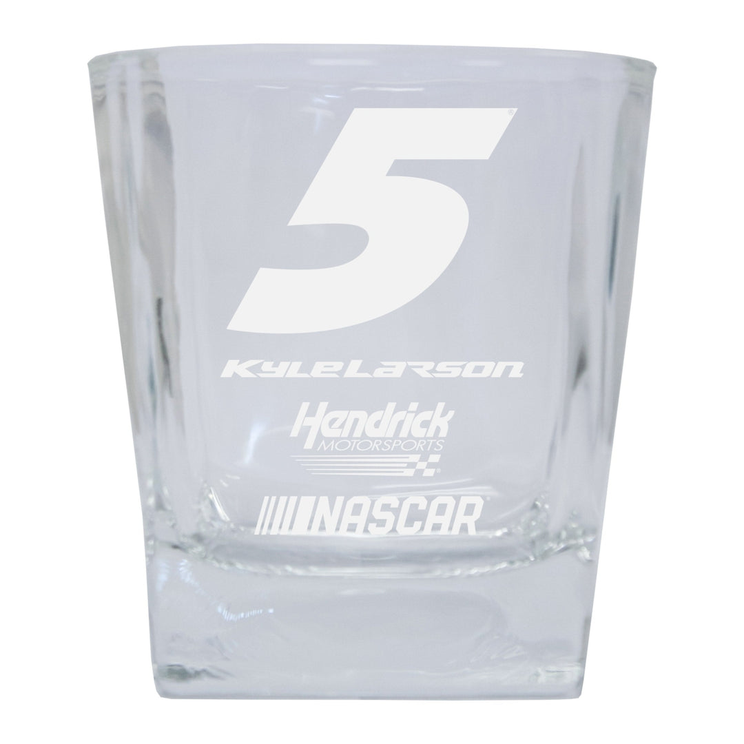 R and R Imports Kyle Larson 5 NASCAR Cup Series Etched 5 oz Shooter Glass 2-Pack Image 1