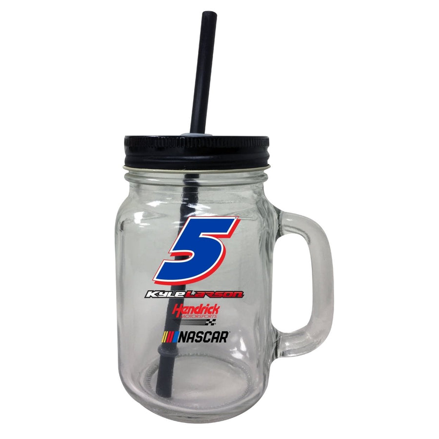 R and R Imports Kyle Larson 5 NASCAR Cup Series Mason Jar Tumbler Image 1