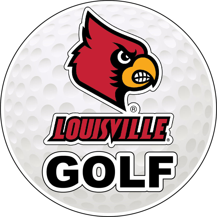 Louisville Cardinals 4-Inch Round Golf Ball Vinyl Decal Sticker Image 1