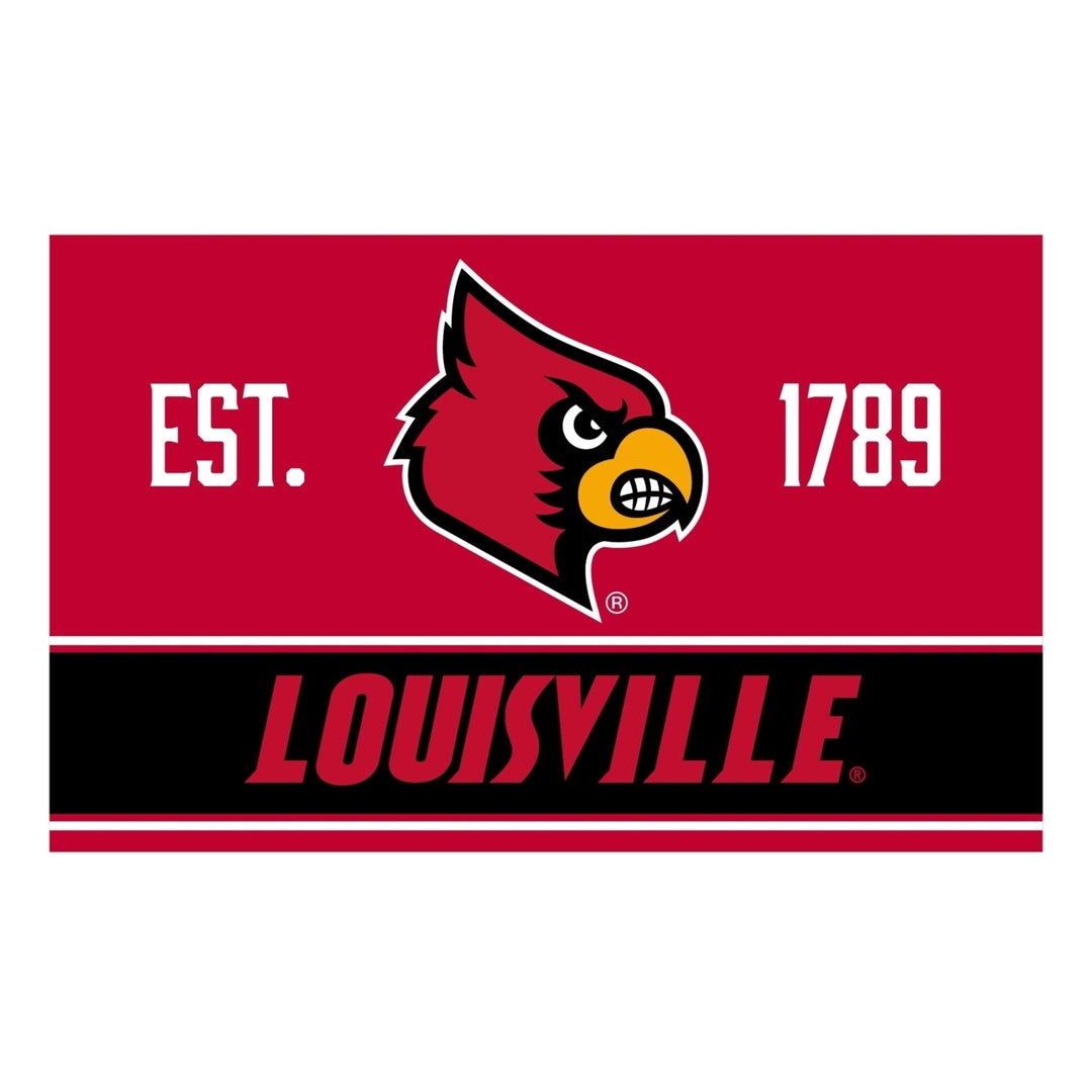 R and R Imports Louisville Cardinals Wood Sign with Frame Image 1