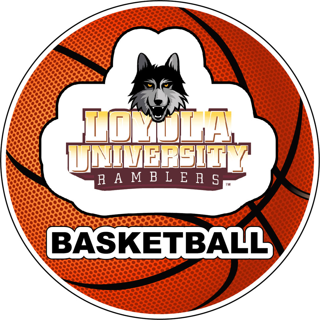 Loyola University Ramblers 4-Inch Round Basketball NCAA Hoops Pride Vinyl Decal Sticker Image 1