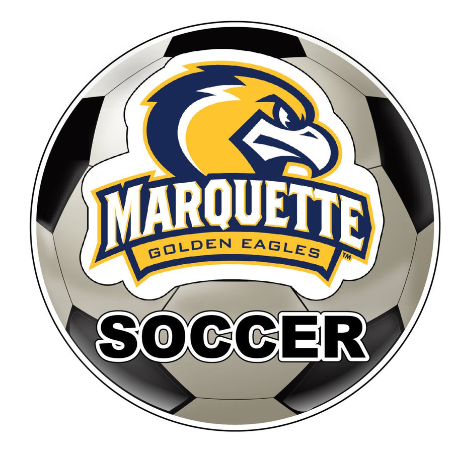 Marquette Golden Eagles 4-Inch Round Soccer Ball NCAA Soccer Passion Vinyl Sticker Image 1