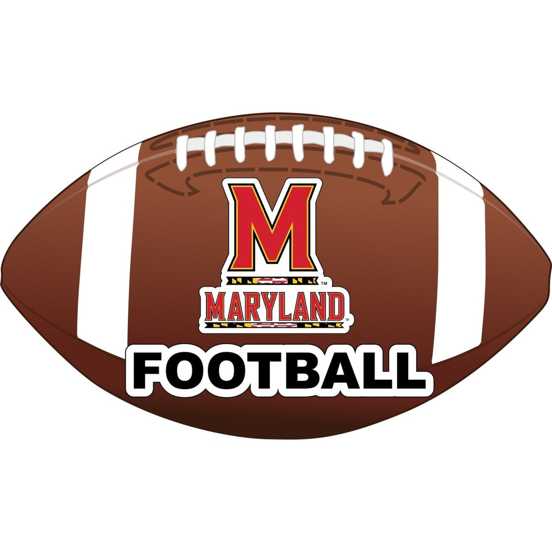 Maryland Terrapins 4-Inch Round Football NCAA Gridiron Glory Vinyl Decal Sticker Image 1