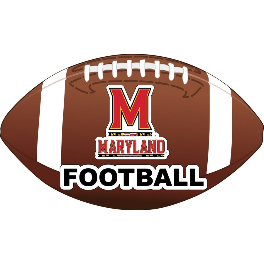 Maryland Terrapins 4-Inch Round Football NCAA Gridiron Glory Vinyl Decal Sticker Image 1