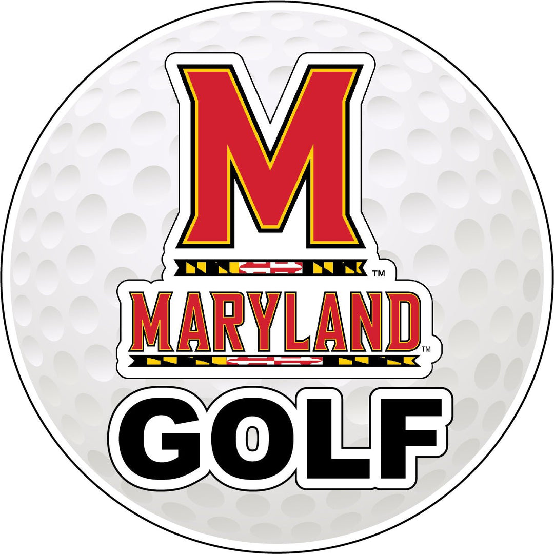 Maryland Terrapins 4-Inch Round Golf NCAA Fairway Fervor Vinyl Decal Sticker Image 1