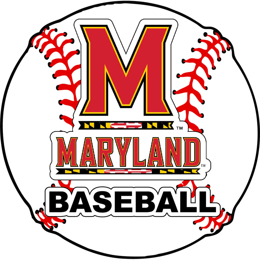 Maryland Terrapins 4-Inch Round Baseball NCAA Passion Vinyl Decal Sticker Image 1