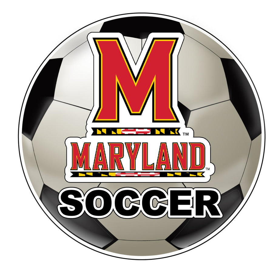 Maryland Terrapins 4-Inch Round Soccer Ball NCAA Soccer Passion Vinyl Sticker Image 1