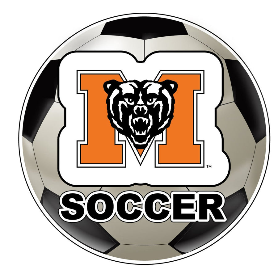 Mercer University 4-Inch Round Soccer Ball NCAA Soccer Passion Vinyl Sticker Image 1