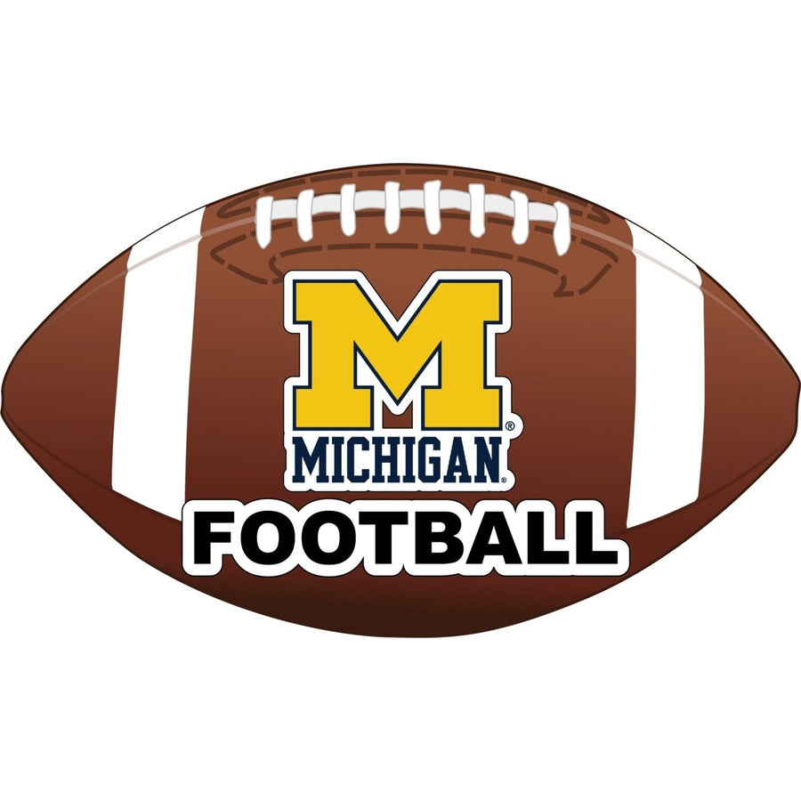 Michigan Wolverines 4-Inch Round Football NCAA Gridiron Glory Vinyl Decal Sticker Image 1