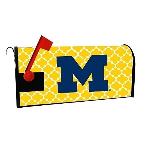 Michigan Wolverines NCAA Officially Licensed Mailbox Cover Moroccan Design Image 1