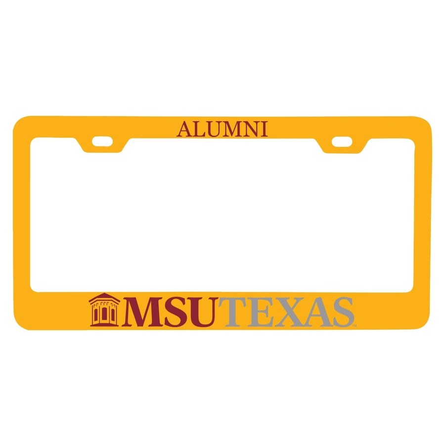 NCAA Midwestern State University Mustangs Alumni License Plate Frame - Colorful Heavy Gauge Metal, Officially Licensed Image 1