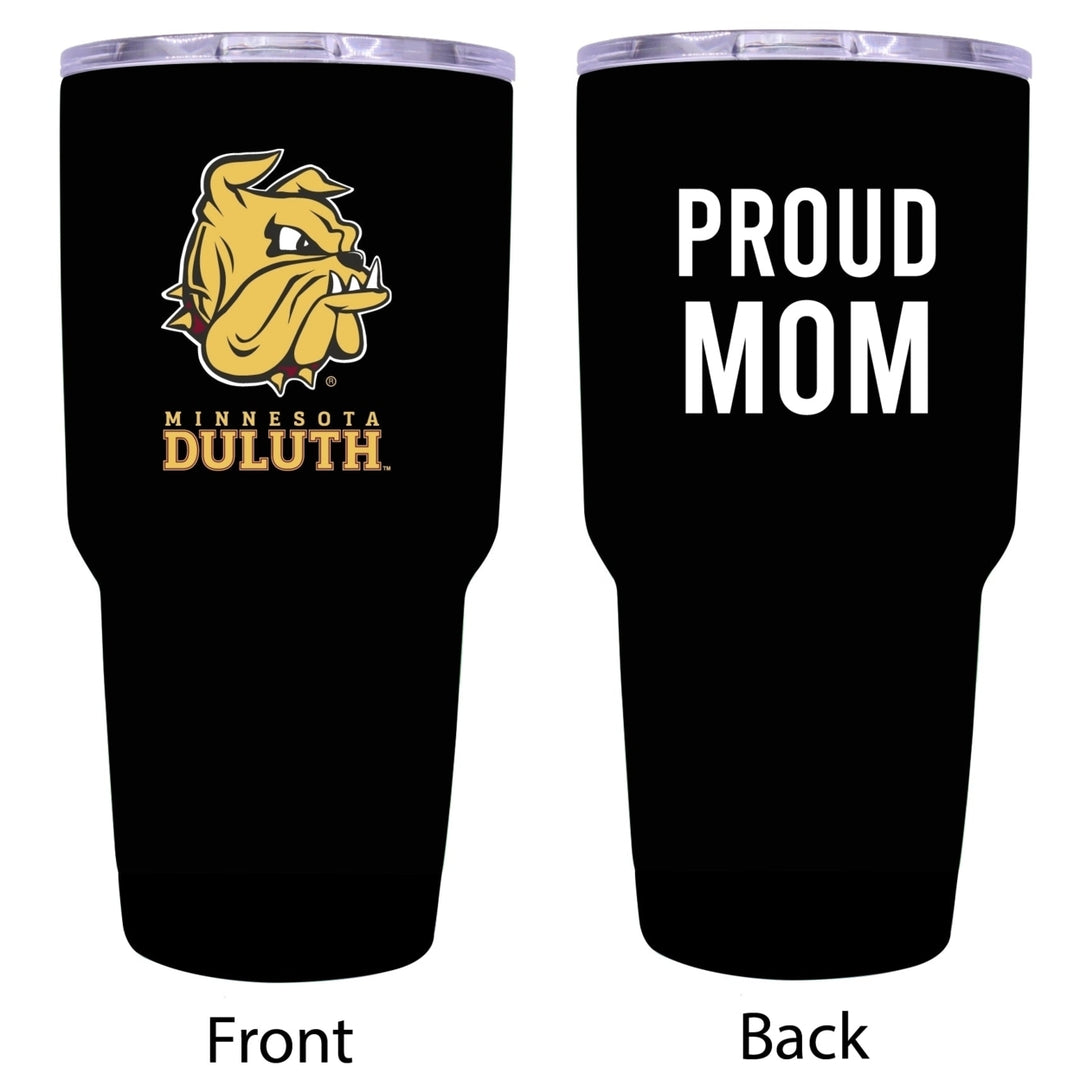 Minnesota Duluth Bulldogs Proud Mom 24 oz Insulated Stainless Steel Tumbler - Black Image 1