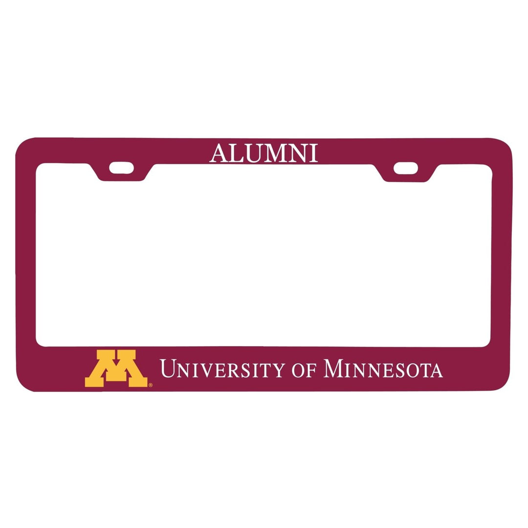 NCAA Minnesota Gophers Alumni License Plate Frame - Colorful Heavy Gauge Metal, Officially Licensed Image 1