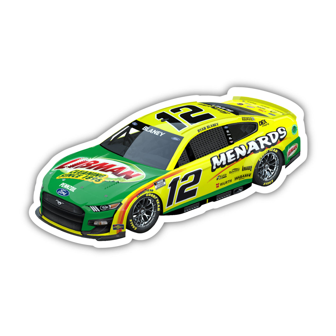 Nascar 12 Ryan Blaney 4-Inch Vinyl Decal Stiker Car Design Image 1