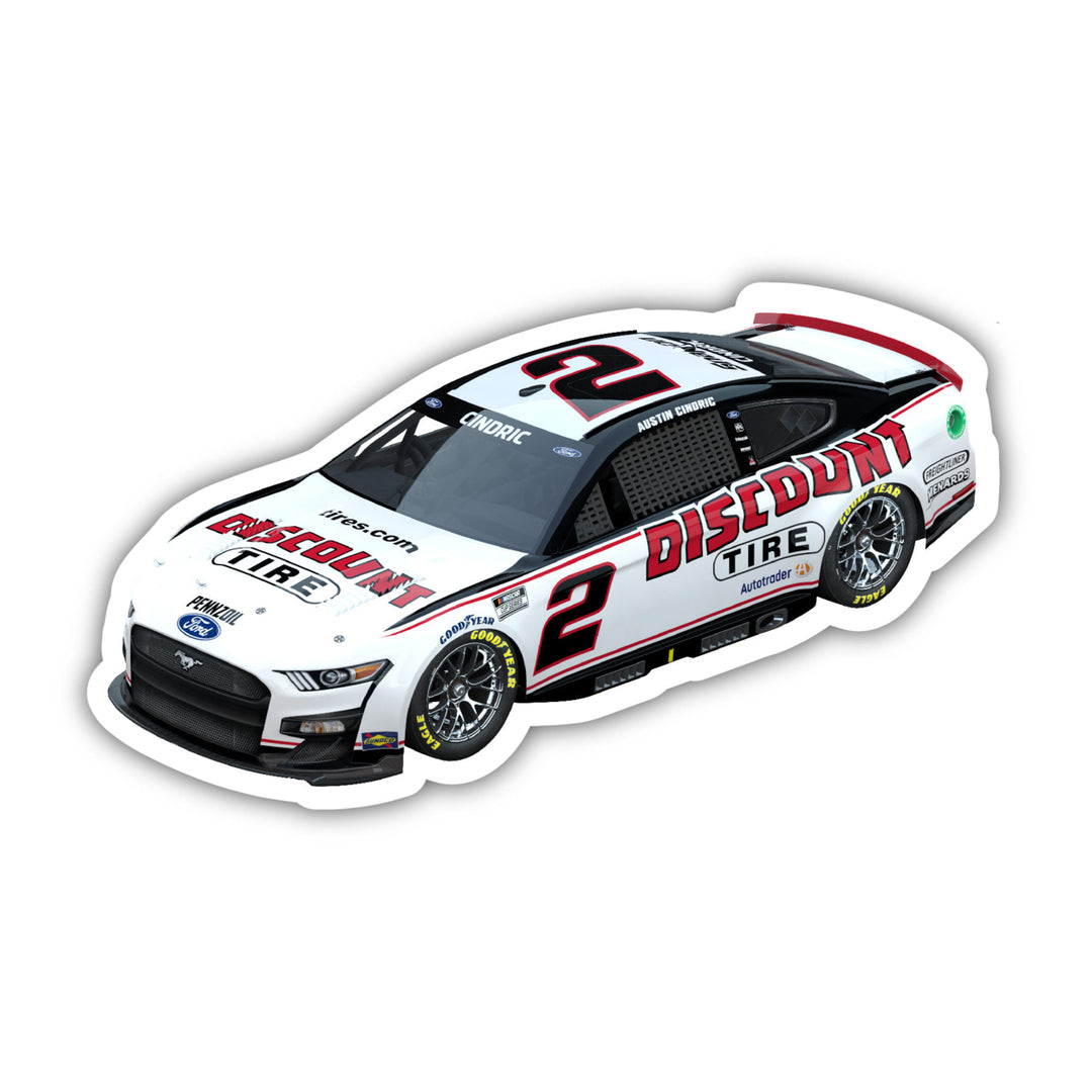 Nascar 2 Austin Cindric 4-Inch Vinyl Decal Stiker Car Design Image 1