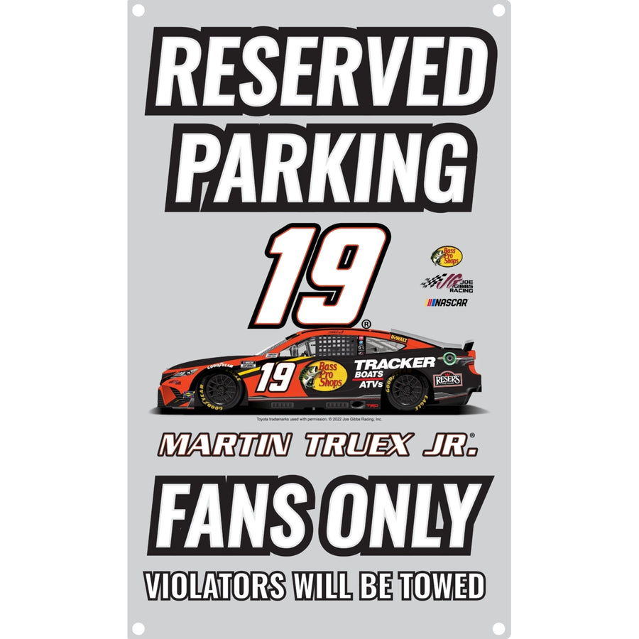 R and R Imports Nascar 19 Martin Truex Jr. No Parking Metal Sign  For 2022 Image 1