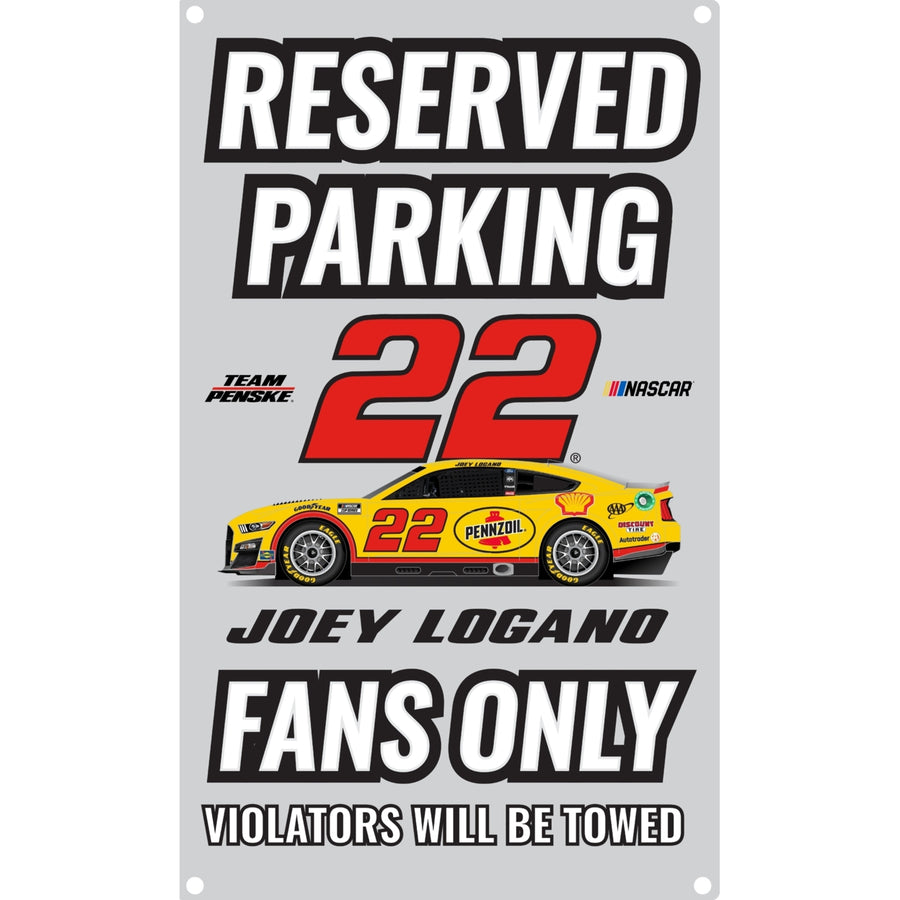 R and R Imports Nascar 22 Joey Logano No Parking Metal Sign  For 2022 Image 1