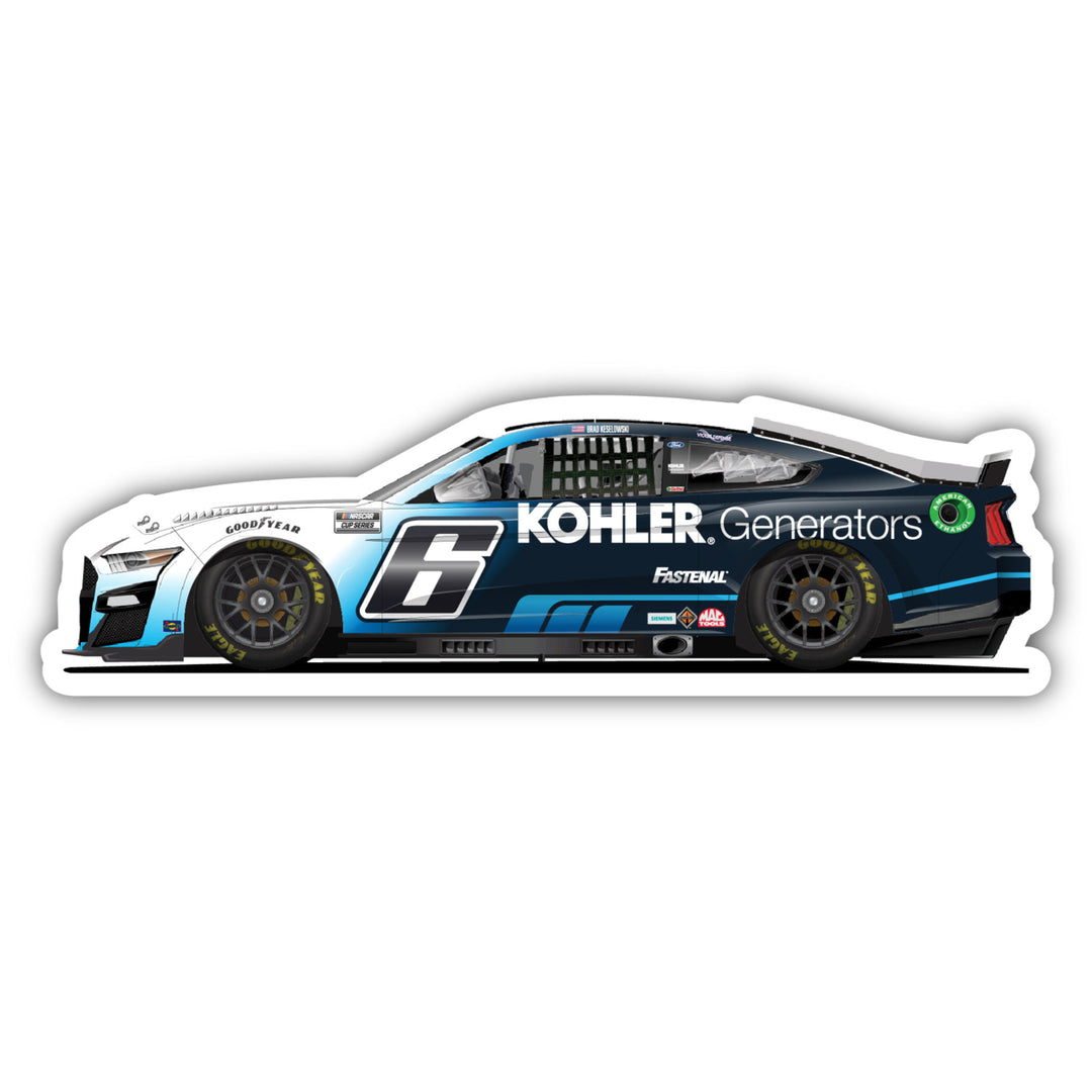 Nascar 6 Brad Keselowski 4-Inch Vinyl Decal Stiker Car Design Image 1