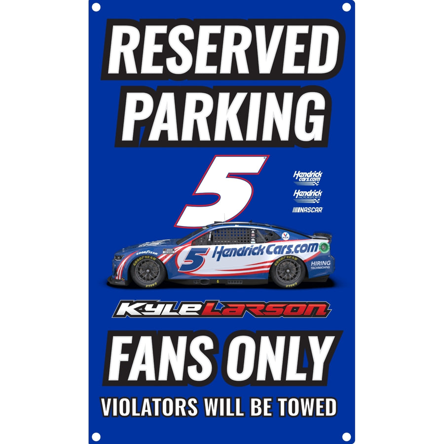 R and R Imports Nascar 5 Kyle Larson No Parking Metal Sign  For 2022 Image 1