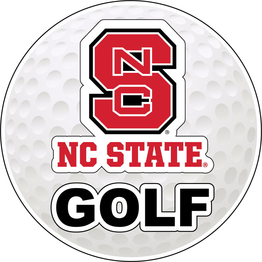 NC State Wolfpack 4-Inch Round Golf NCAA Fairway Fervor Vinyl Decal Sticker Image 1