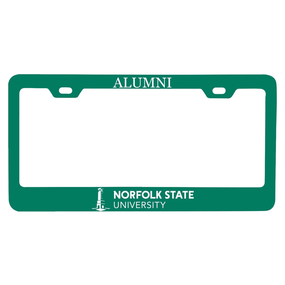 NCAA Norfolk State University Alumni License Plate Frame - Colorful Heavy Gauge Metal, Officially Licensed Image 1