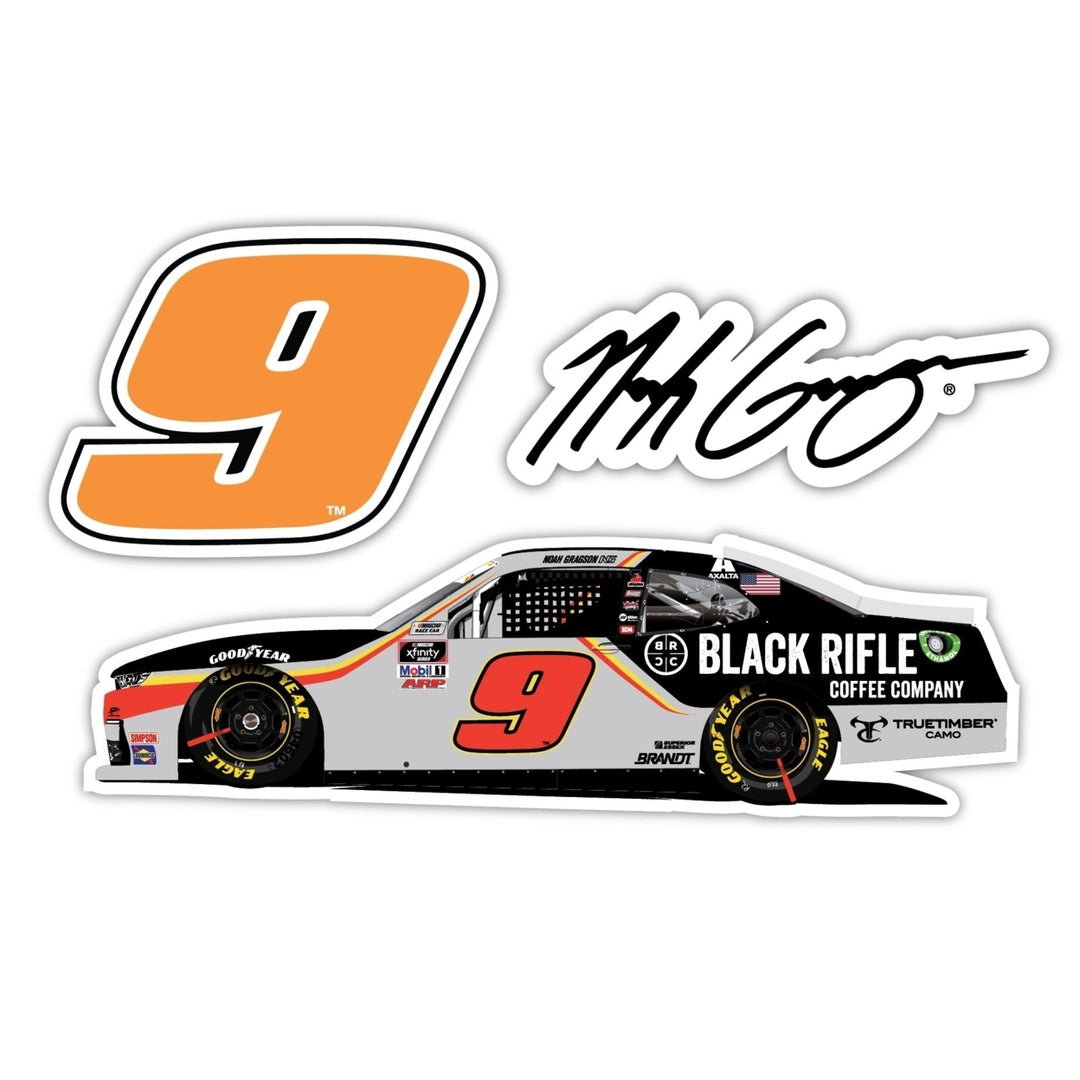 Noah Gragson 9 NASCAR Cup Series 3 Pack Laser Cut Decal, Multi Image 1