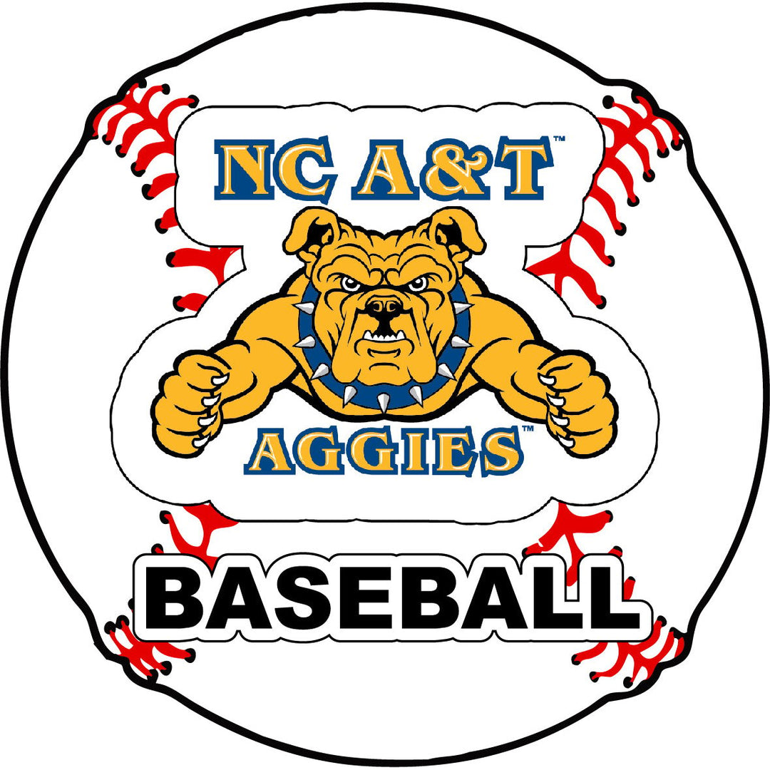 North Carolina AandT State Aggies 4-Inch Round Baseball NCAA Passion Vinyl Decal Sticker Image 1