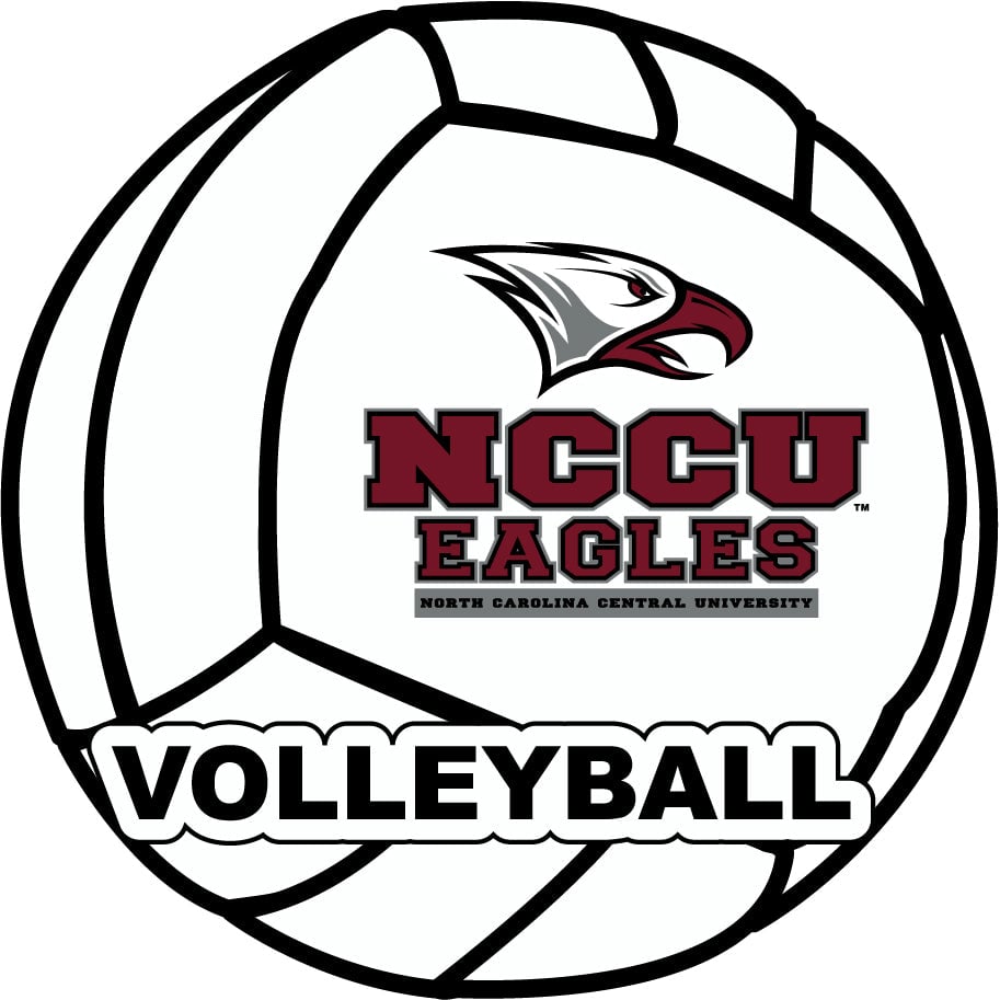 North Carolina Central Eagles 4-Inch Round Volleyball NCAA Vinyl Decal Sticker for Fans, Students, and Alumni Image 1