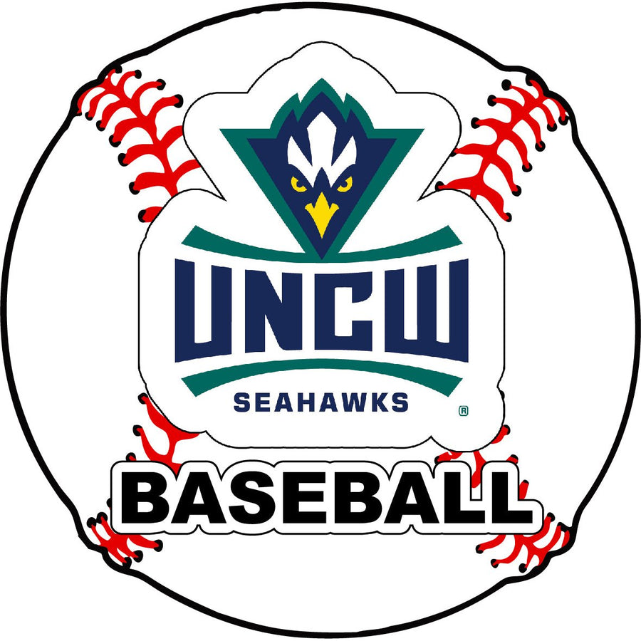 North Carolina Wilmington Seahawks 4-Inch Round Baseball NCAA Passion Vinyl Decal Sticker Image 1