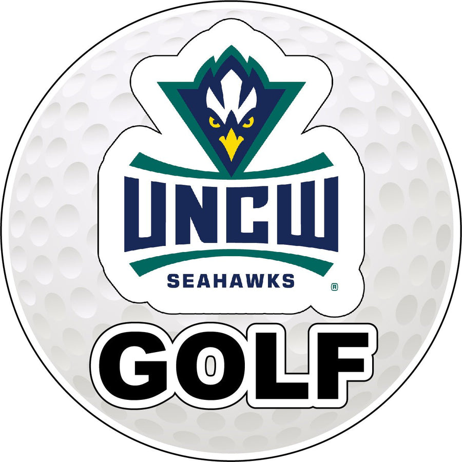 North Carolina Wilmington Seahawks 4-Inch Round Golf NCAA Fairway Fervor Vinyl Decal Sticker Image 1