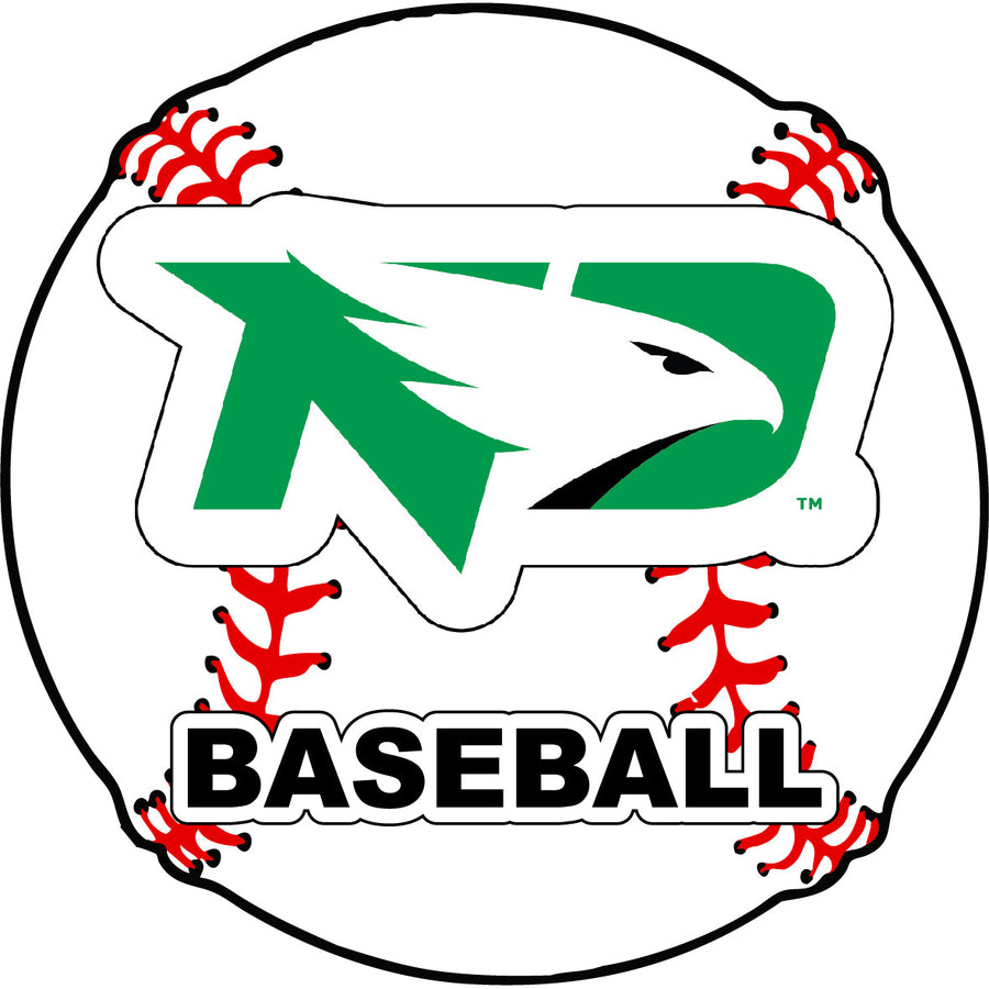 North Dakota Fighting Hawks 4-Inch Round Baseball NCAA Passion Vinyl Decal Sticker Image 1