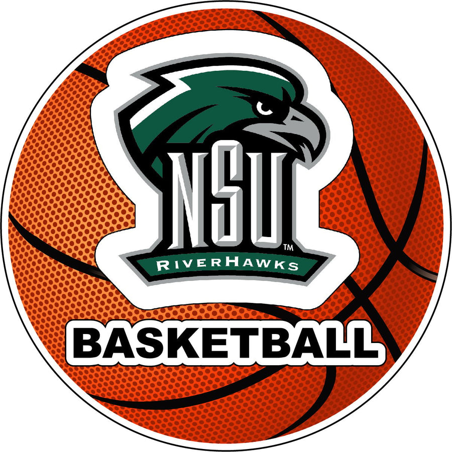 Northeastern State University Riverhawks 4-Inch Round Basketball NCAA Hoops Pride Vinyl Decal Sticker Image 1