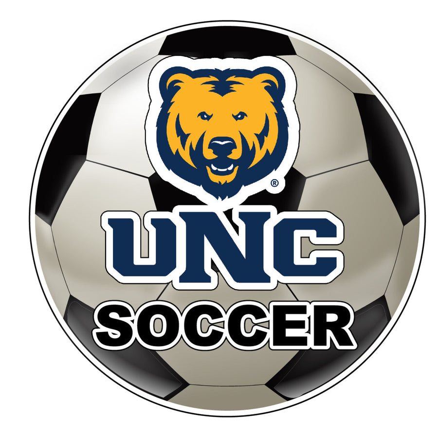 Northern Colorado Bears 4-Inch Round Soccer Ball NCAA Soccer Passion Vinyl Sticker Image 1