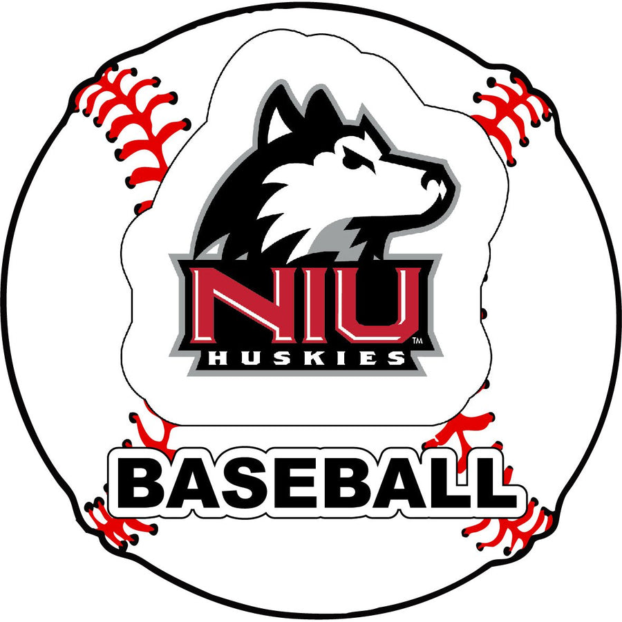 Northern Illinois Huskies 4-Inch Round Baseball NCAA Passion Vinyl Decal Sticker Image 1